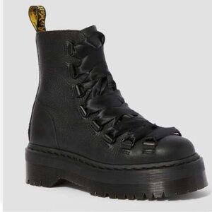 Dr. Martens Trevonna Pisa Black Leather Platform Punk Chunky Boots Size 6